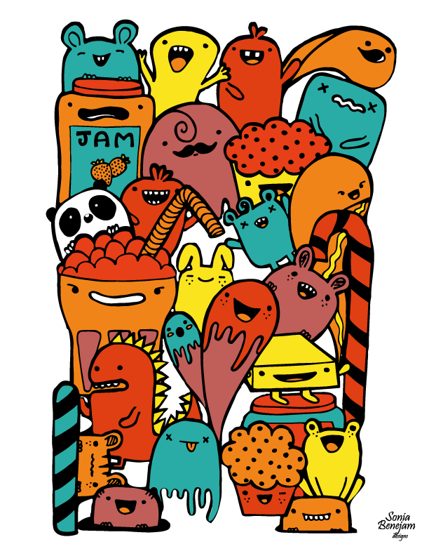 Sweet Monster Doodle - image 5 - student project