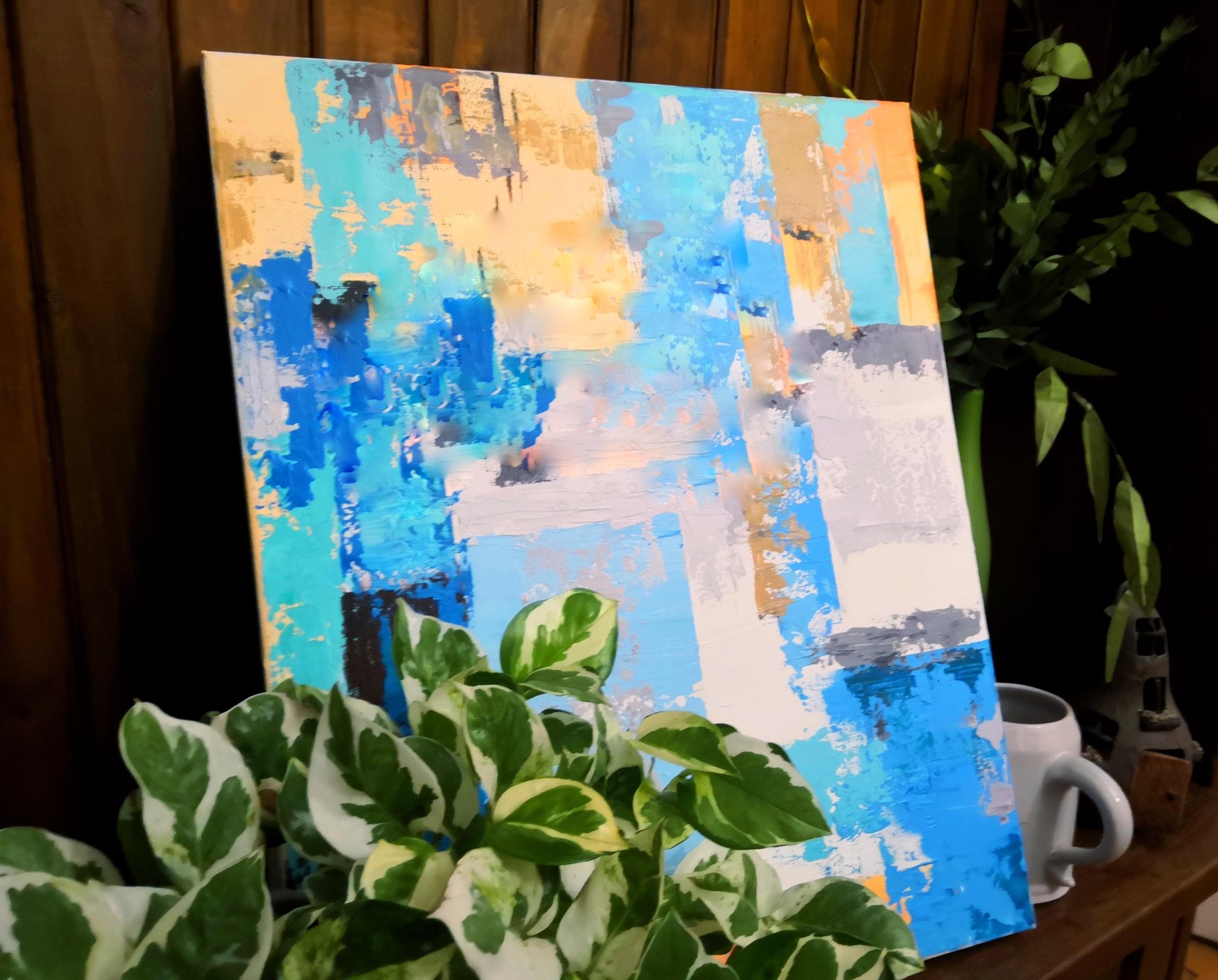 Great class Abstract Acrylic painting - image 1 - student project