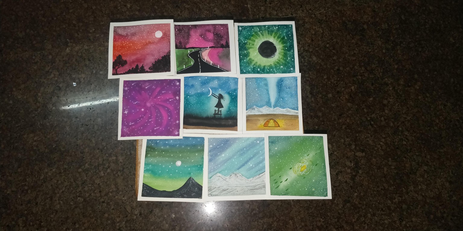 30 days watercolor galaxy - image 5 - student project