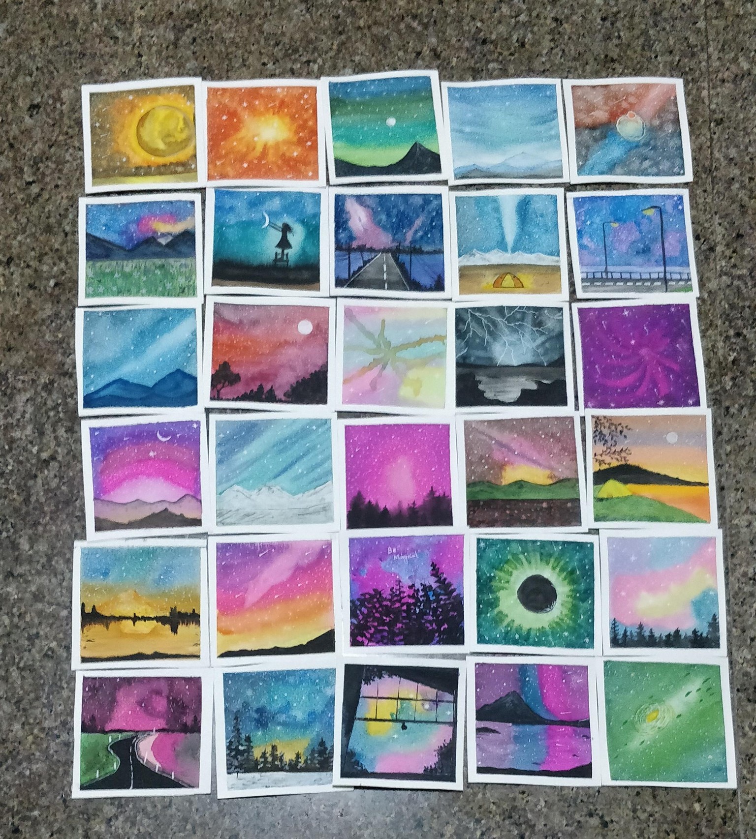 30 days watercolor galaxy - image 1 - student project