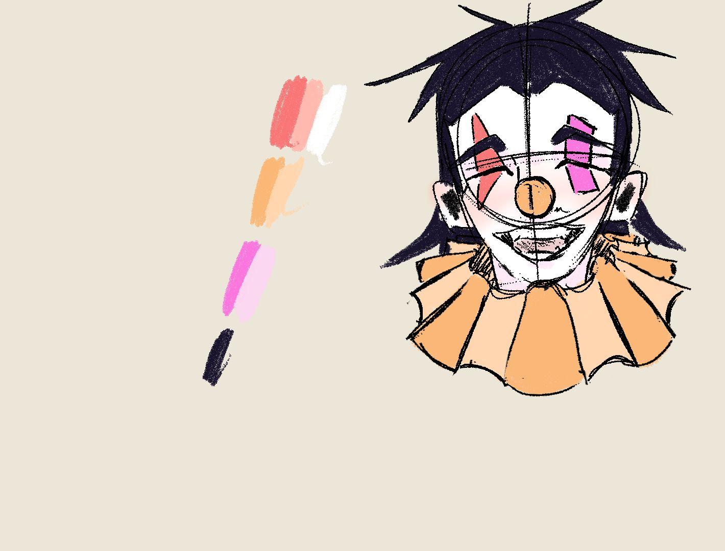 Clown OC Character Design (Bust) - image 1 - student project