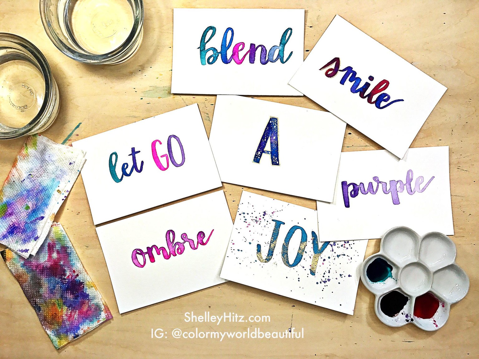 Sample Project for Watercolor Lettering Class - image 1 - student project