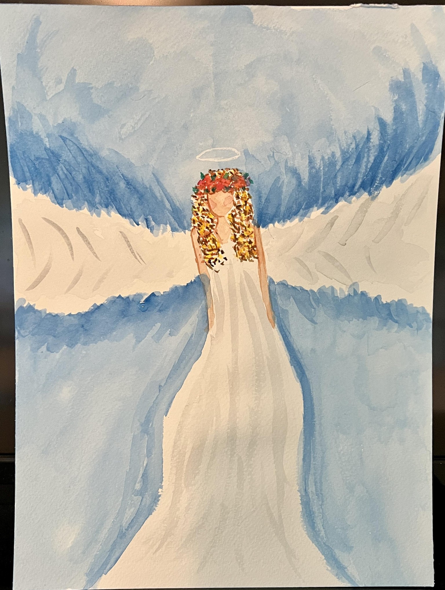 Abstract watercolor Angel - image 1 - student project