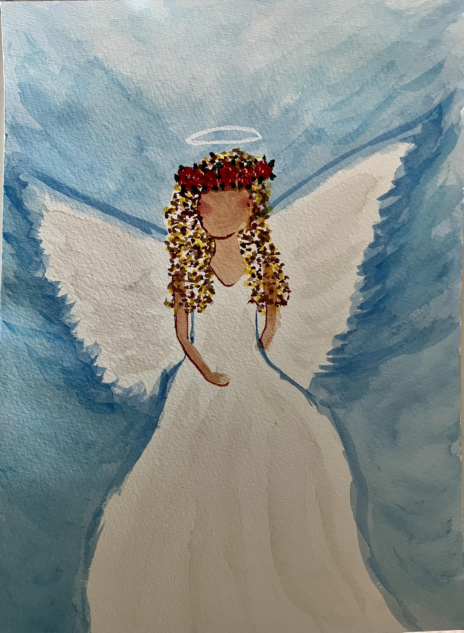 Abstract watercolor Angel - image 2 - student project