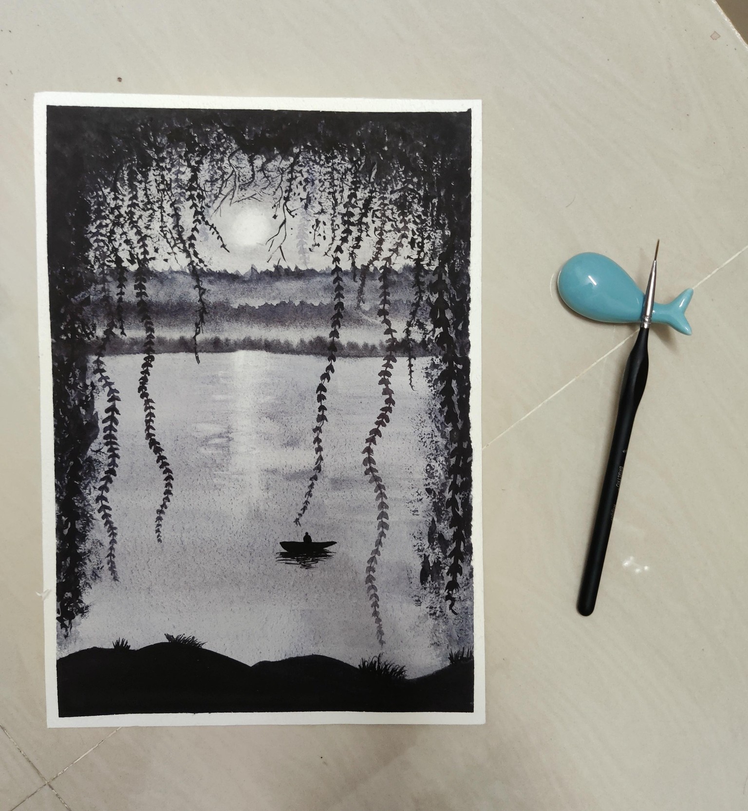 Nightscape painting.. - image 1 - student project