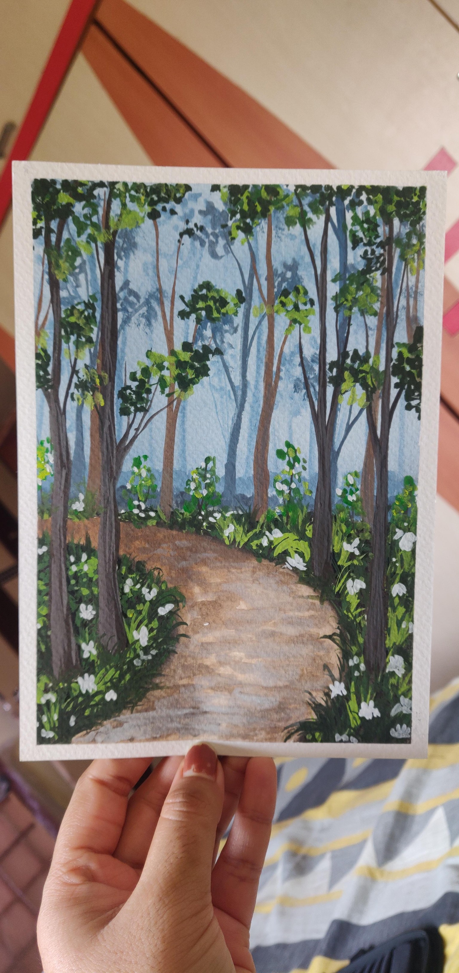 Tropical Forestscape using gouache - image 1 - student project