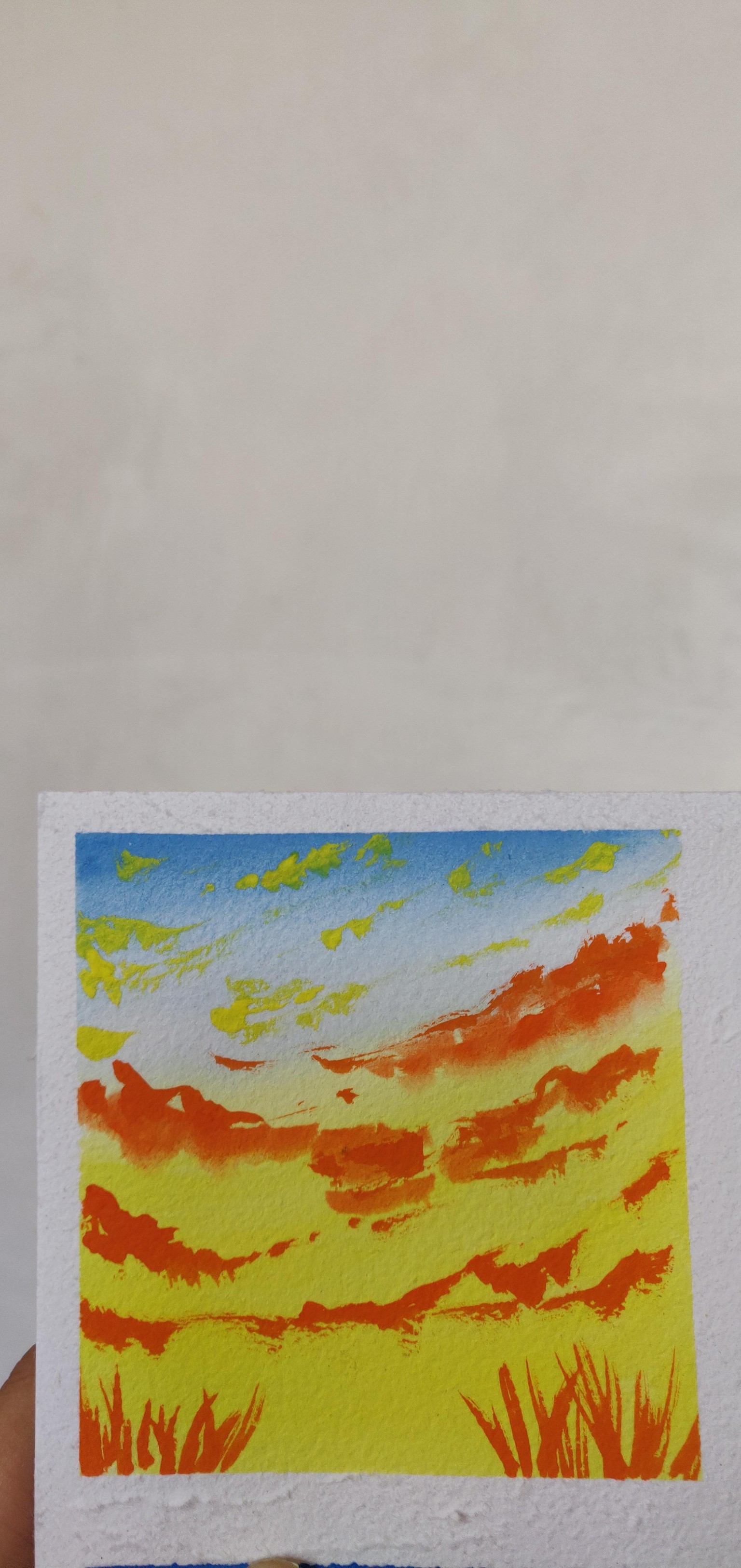 Gouache skyscapes - image 1 - student project
