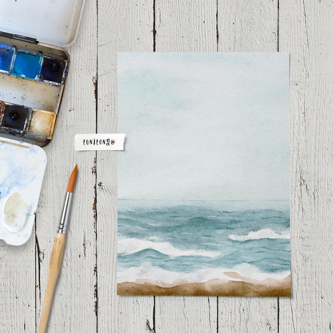 Watercolor Ocean - image 1 - student project