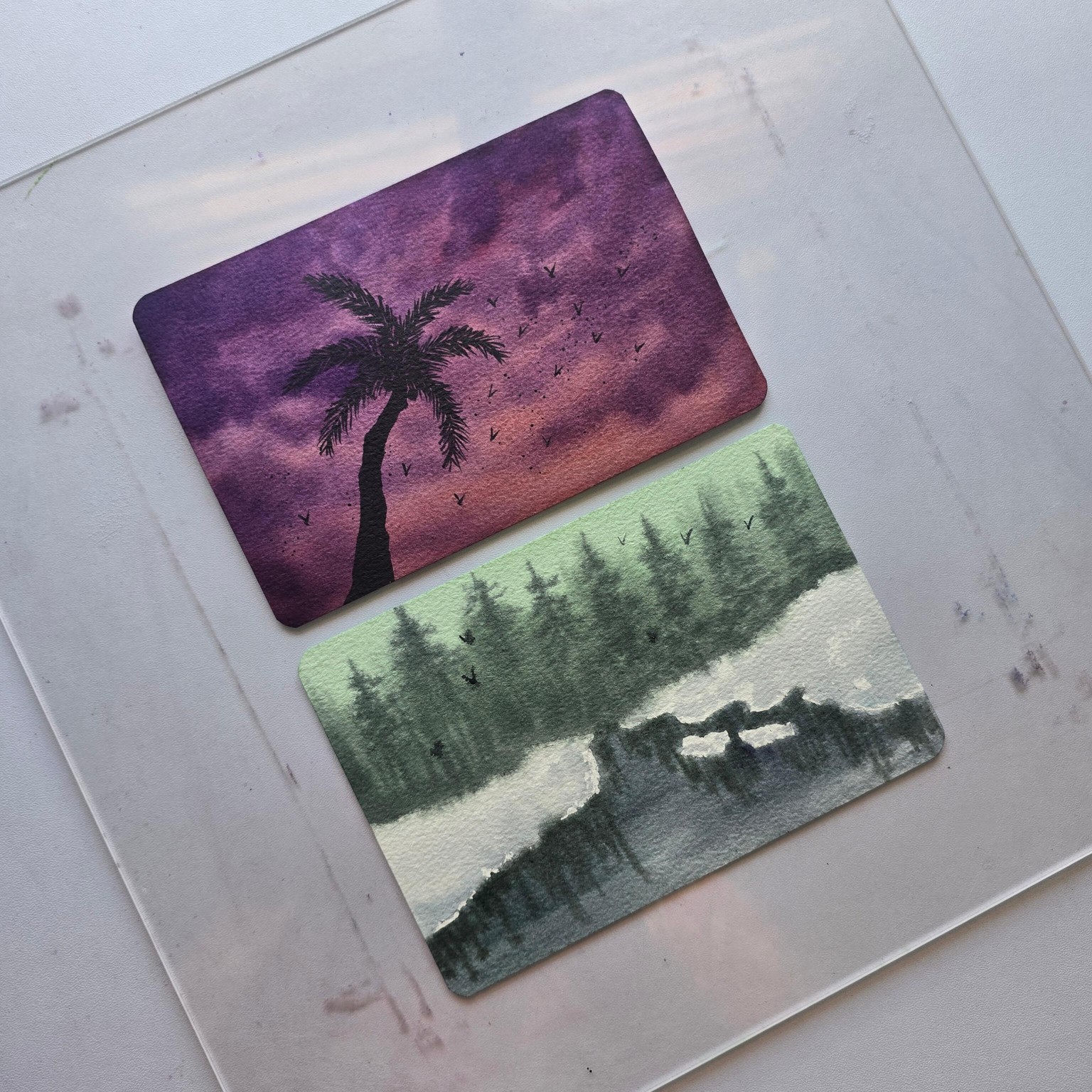 Watercolor landscape - image 1 - student project