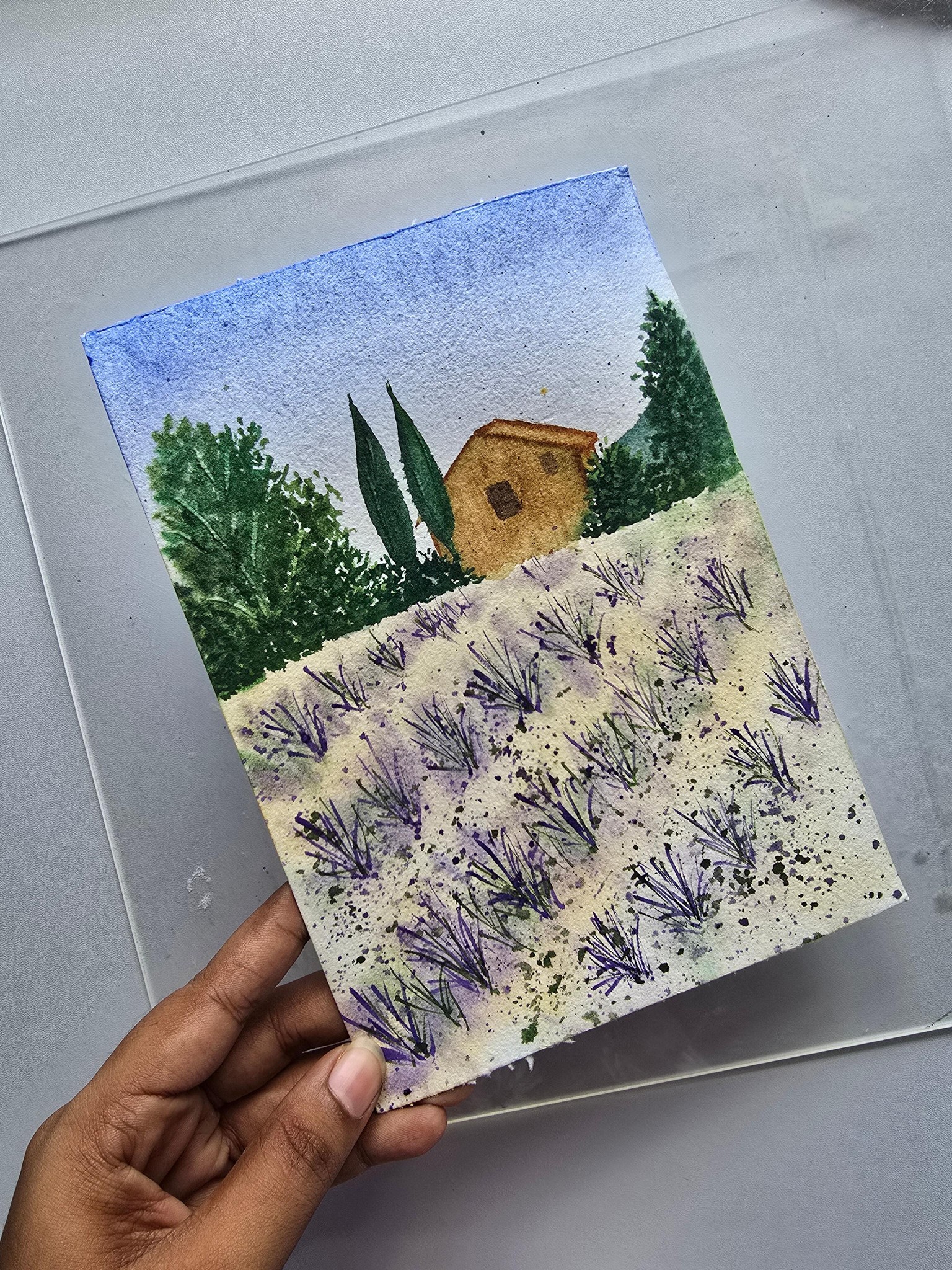 Watercolor landscape - image 2 - student project