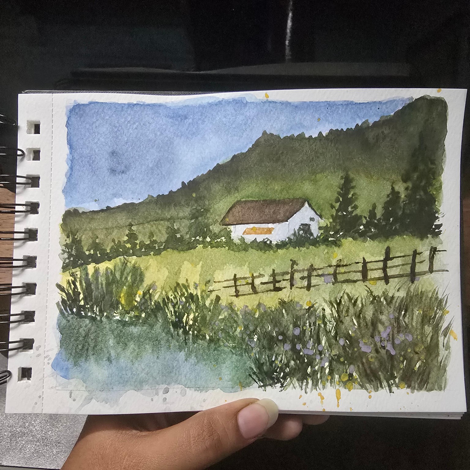 Watercolor study in sketchbook - image 2 - student project