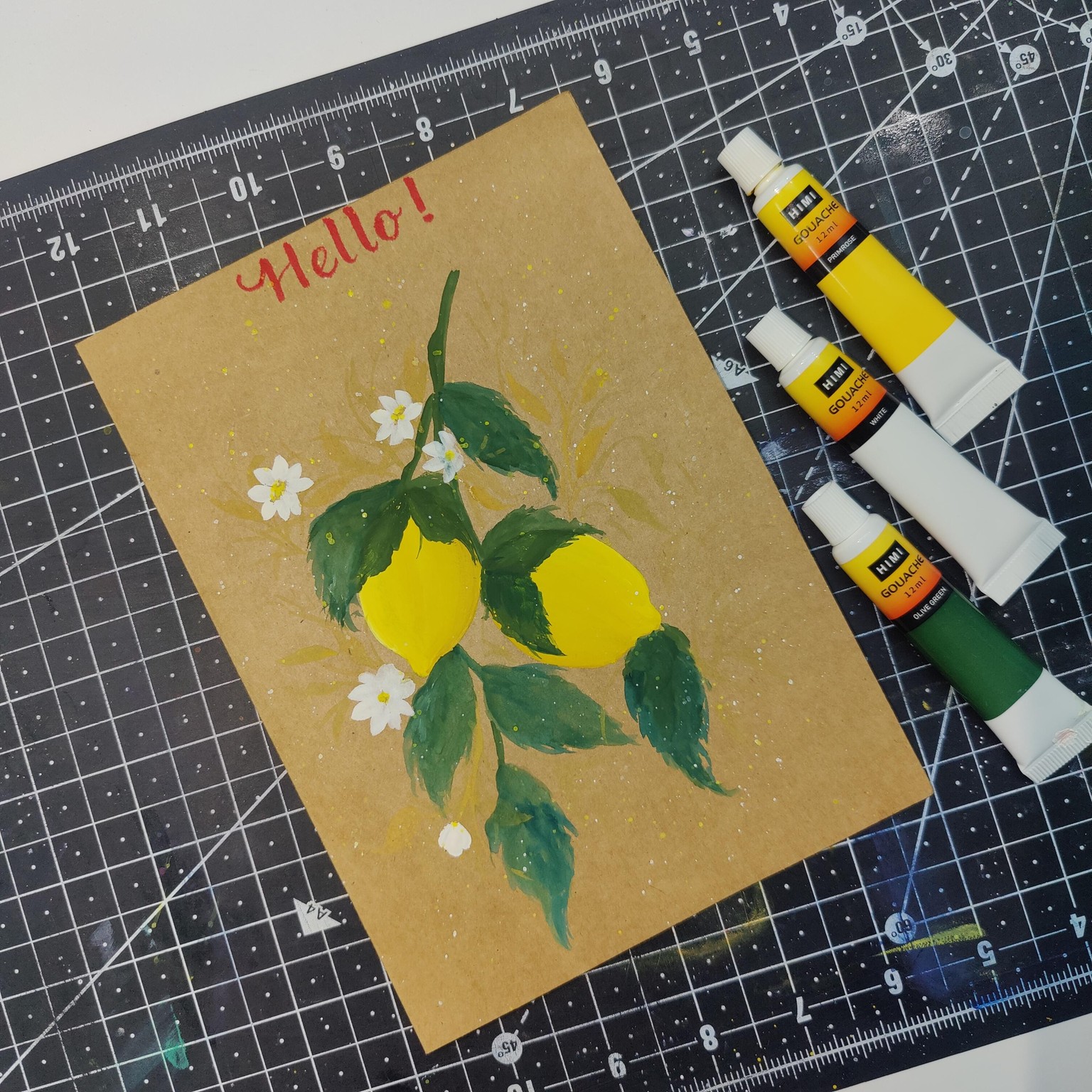 Vintage fruit postcard - image 1 - student project