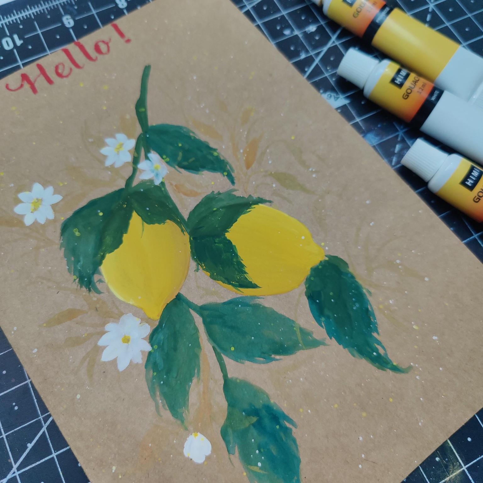 Vintage fruit postcard - image 2 - student project