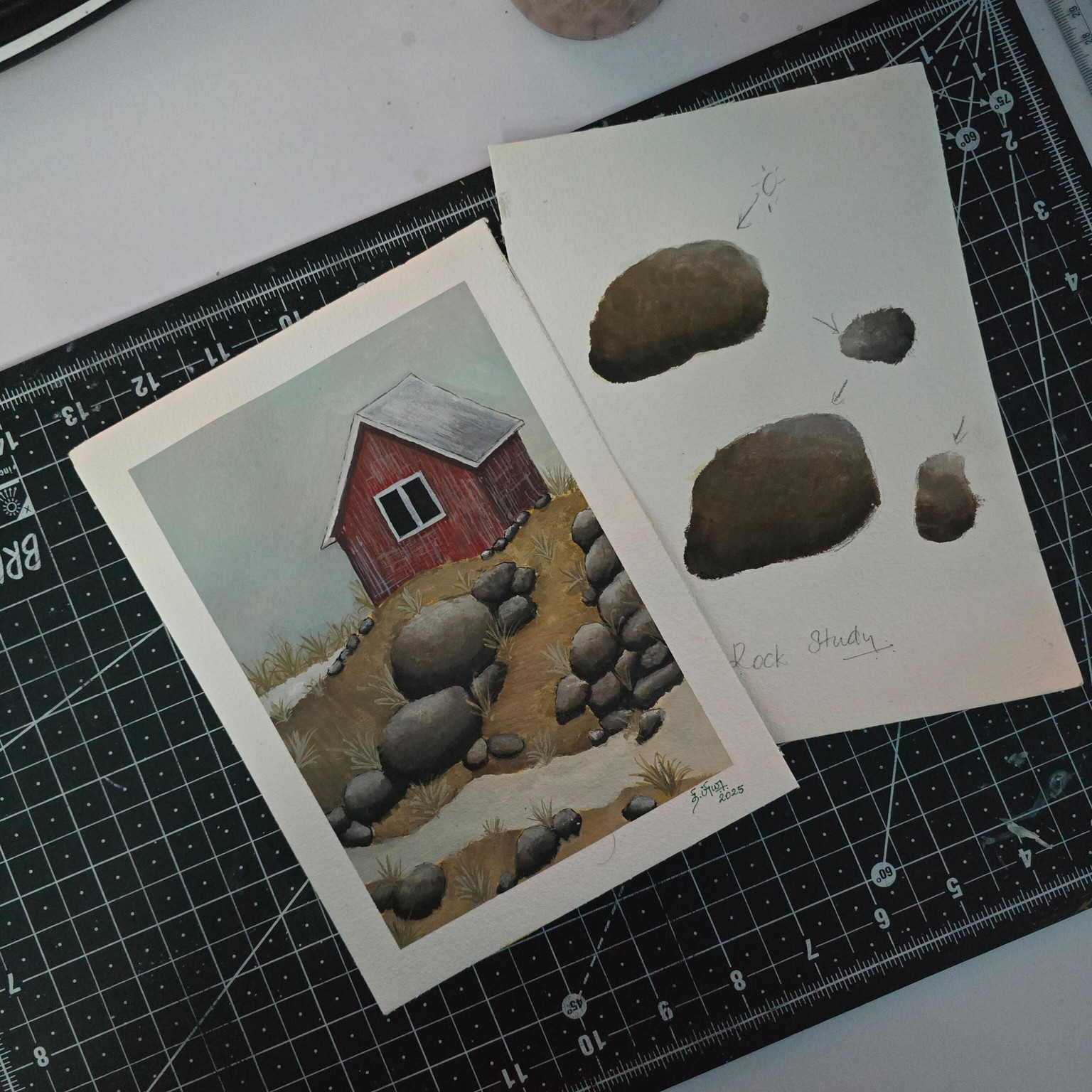 Landscape with gouache - image 2 - student project