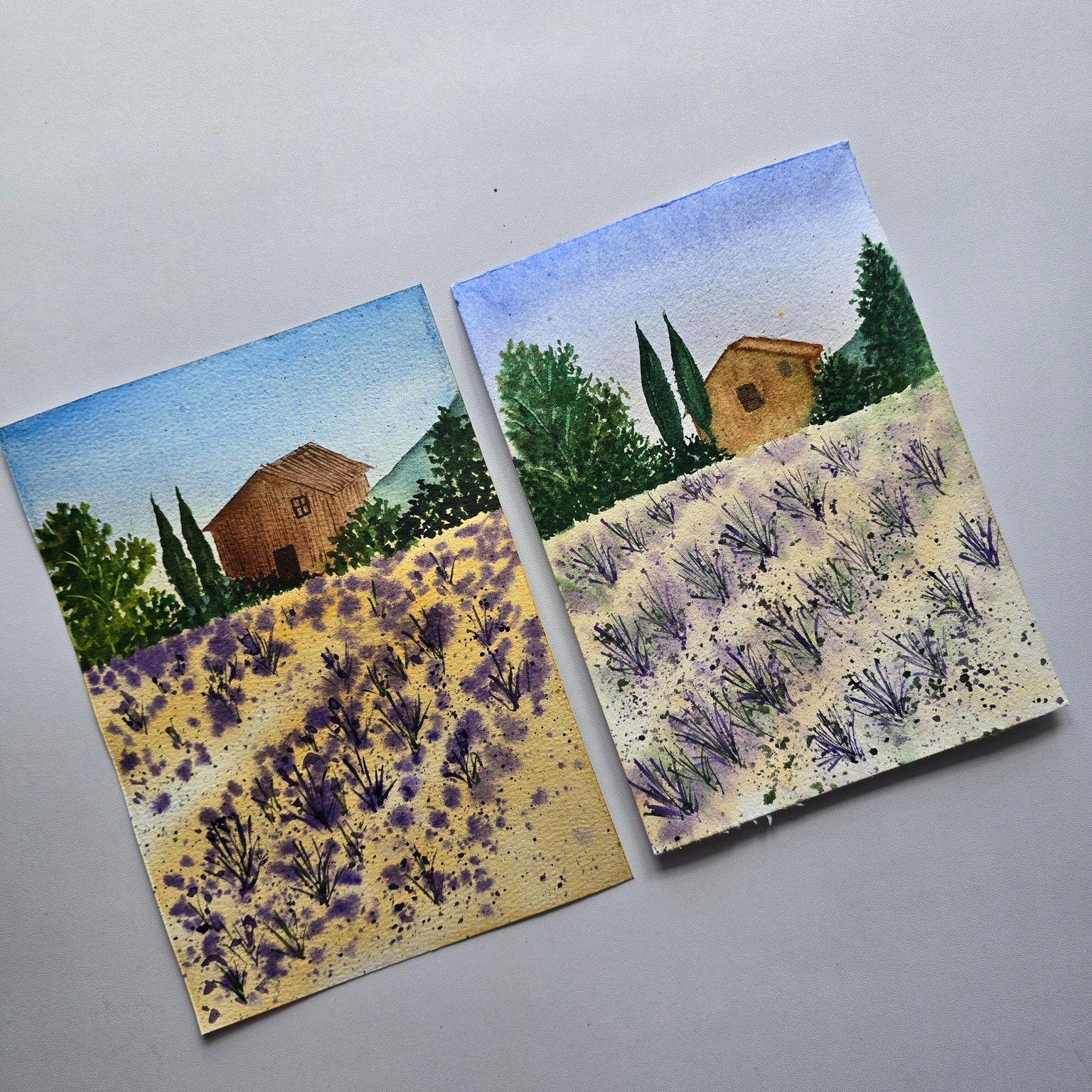 Watercolor landscape - image 3 - student project