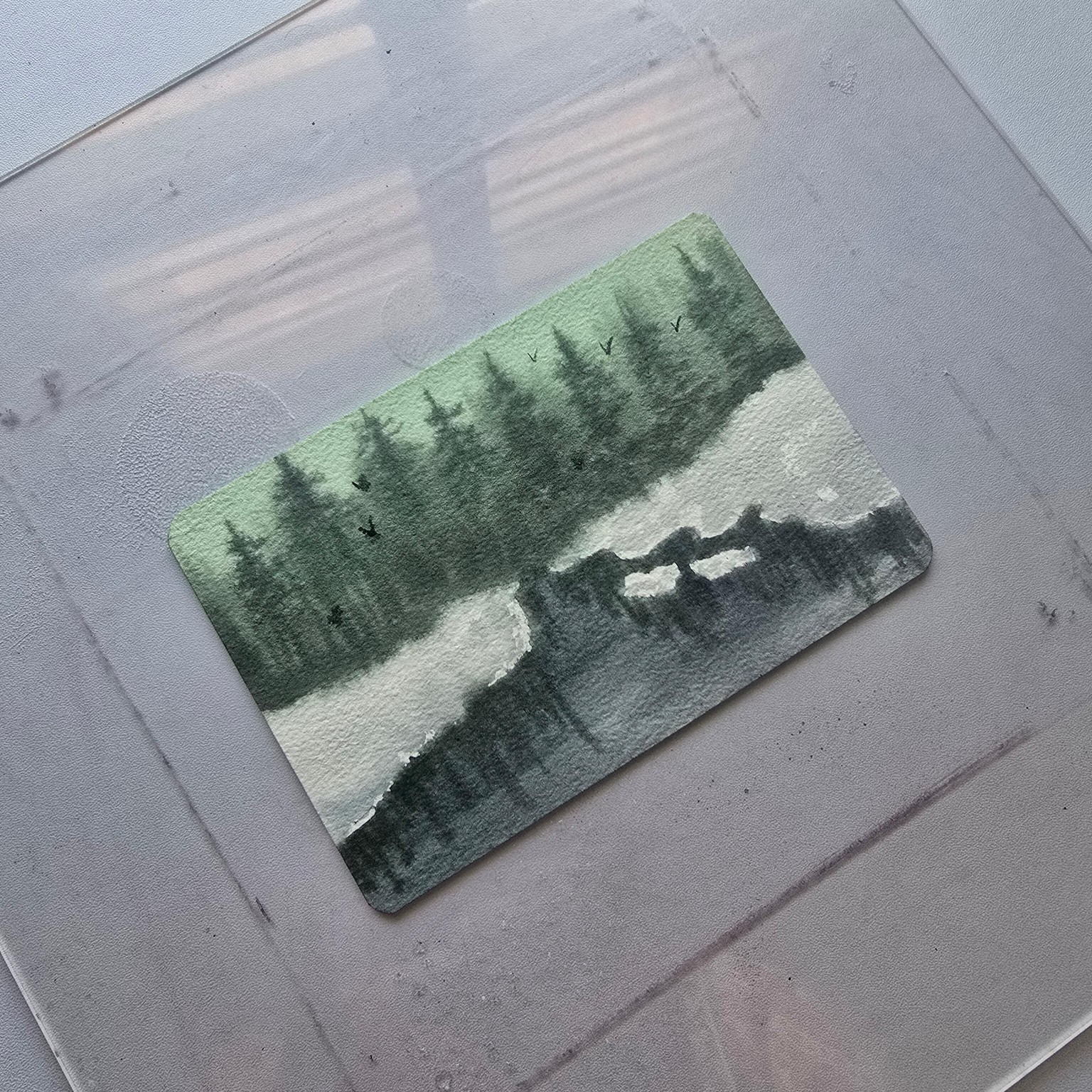 Watercolor landscape - image 4 - student project
