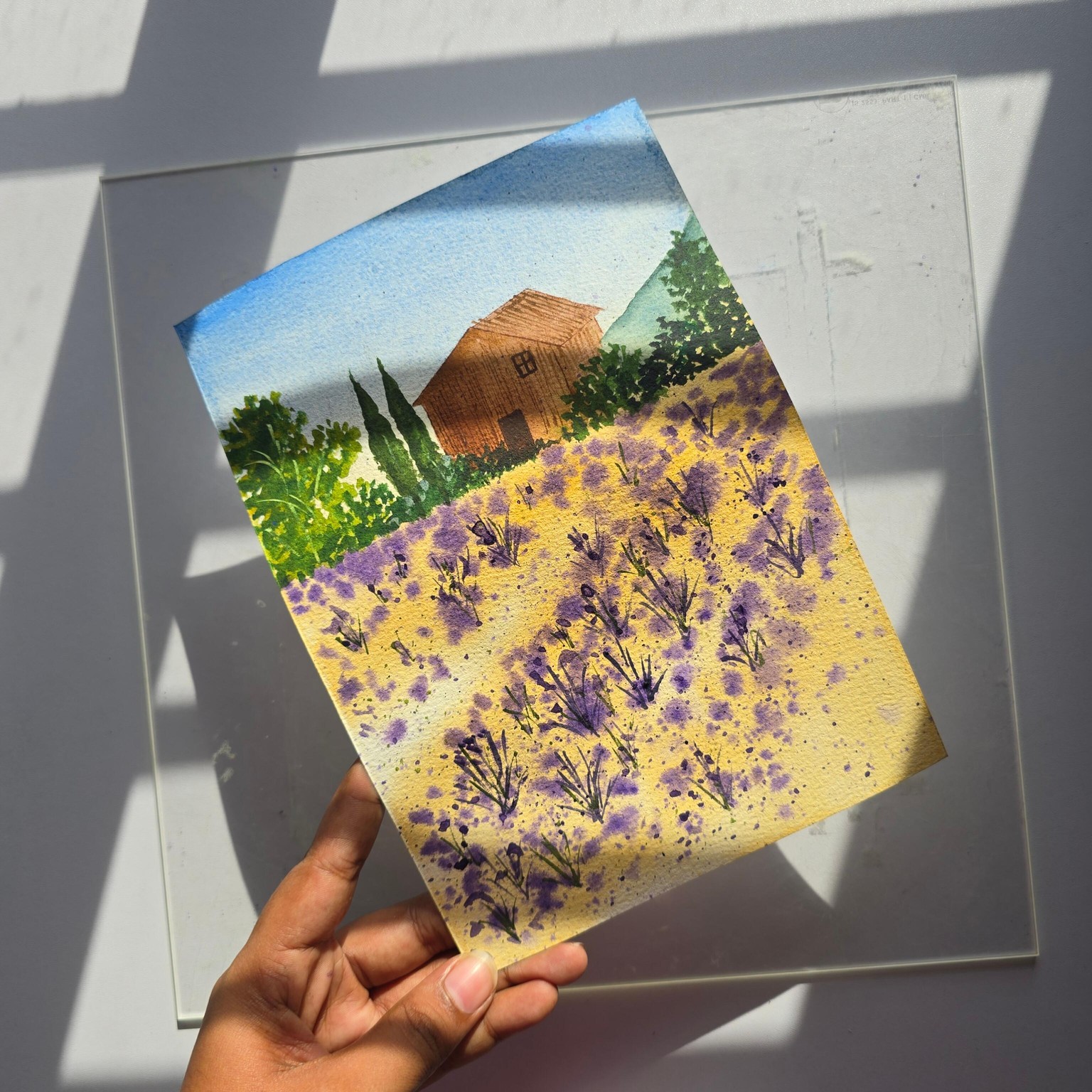 Watercolor landscape - image 1 - student project