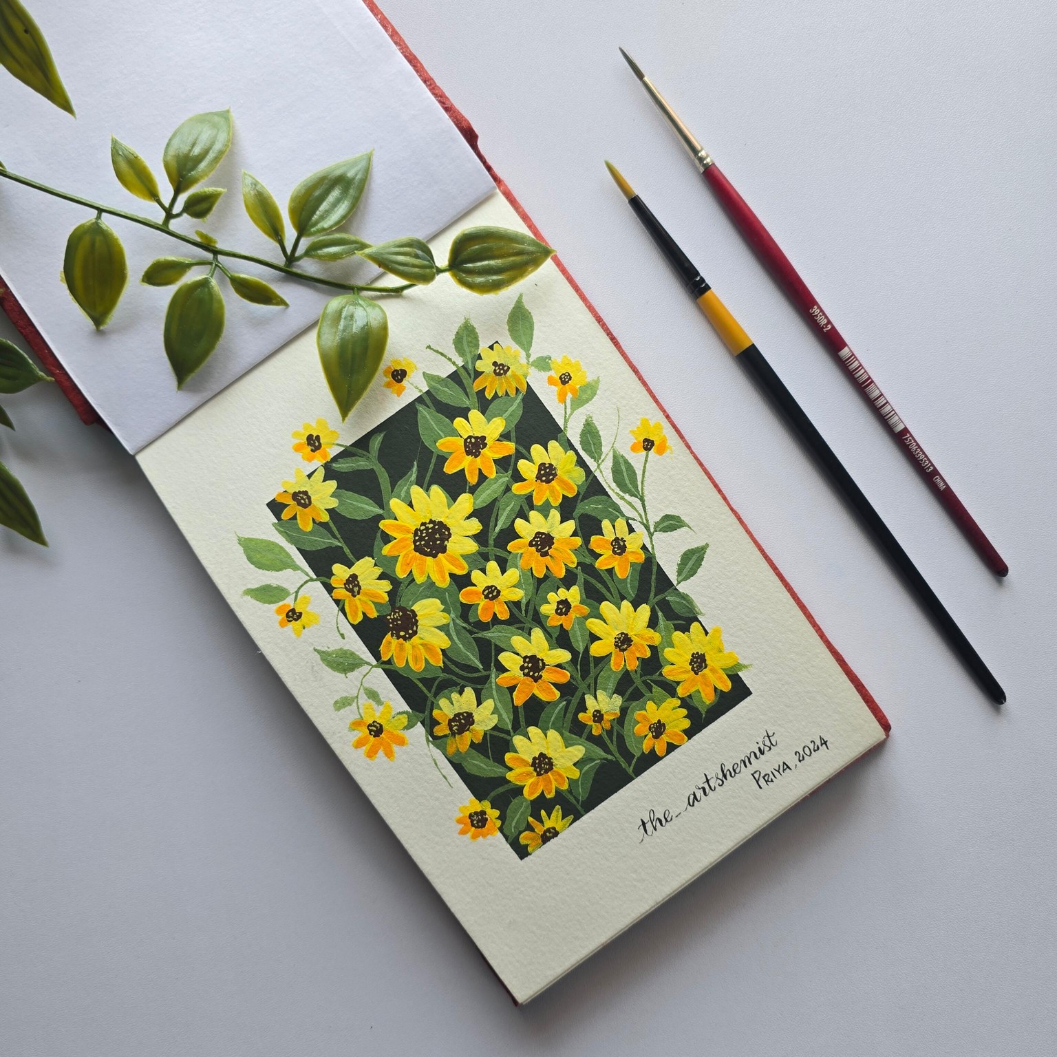 Gouache floral - image 1 - student project
