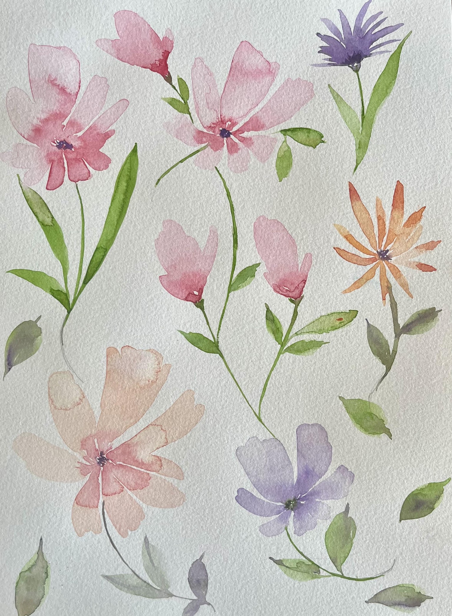 Intuitive Watercolor Florals I: Get Grounded - image 6 - student project