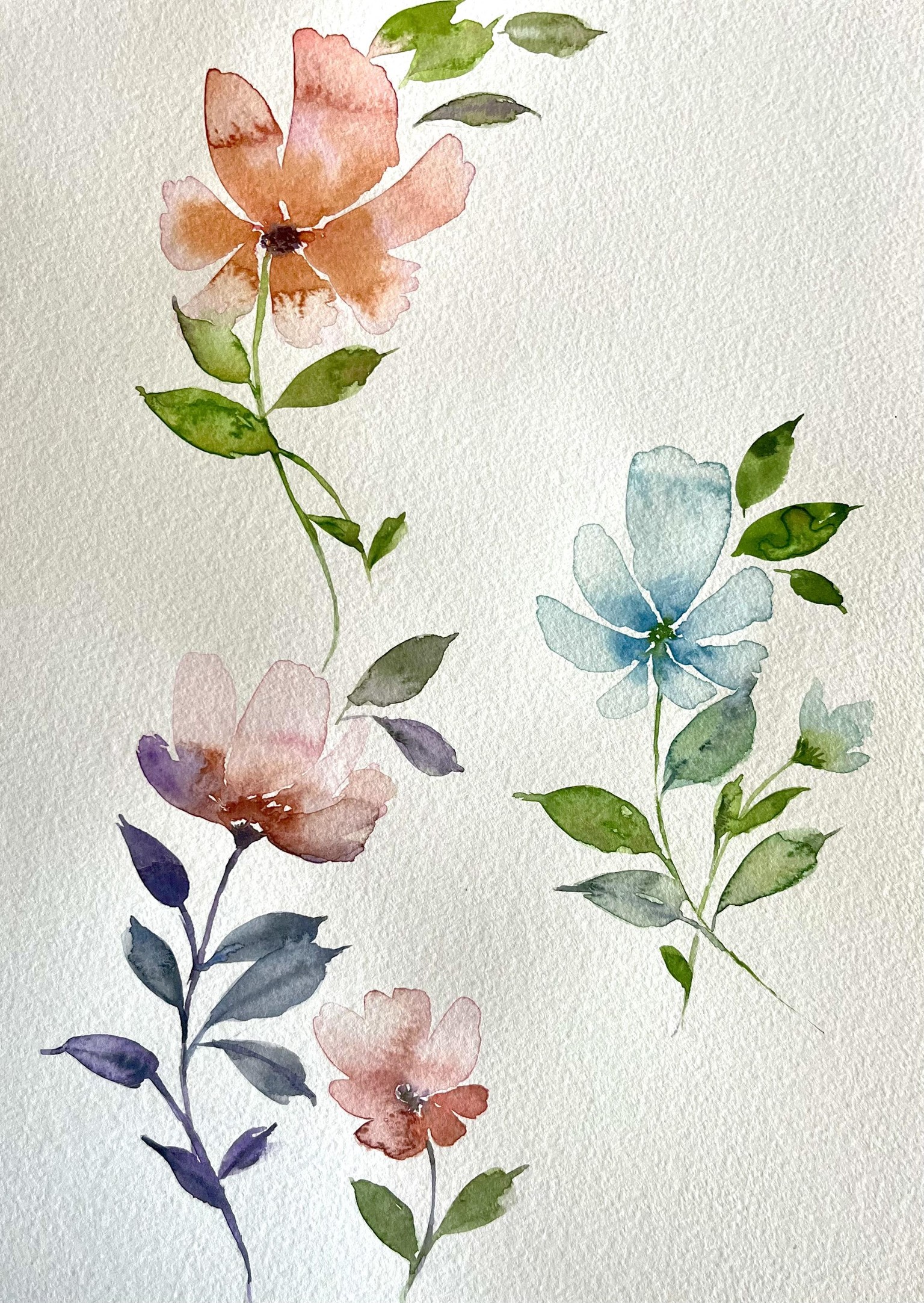 Intuitive Watercolor Florals I: Get Grounded - image 7 - student project