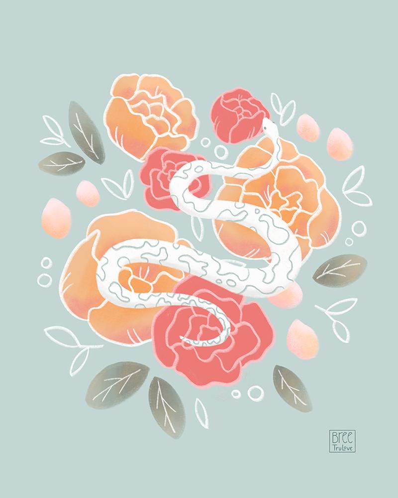 Floral with Snake - image 1 - student project