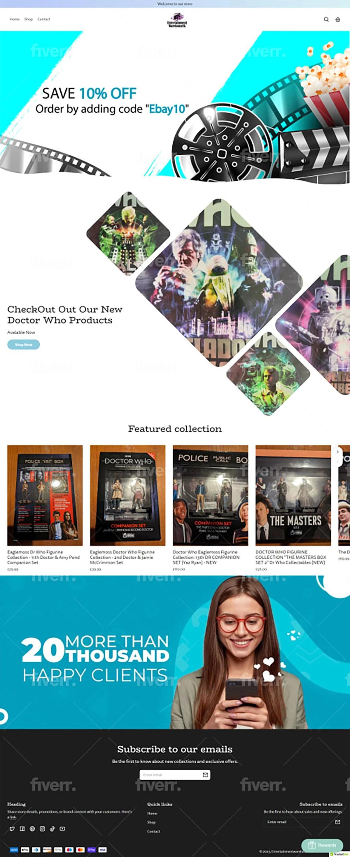 Entertainment Website - image 1 - student project