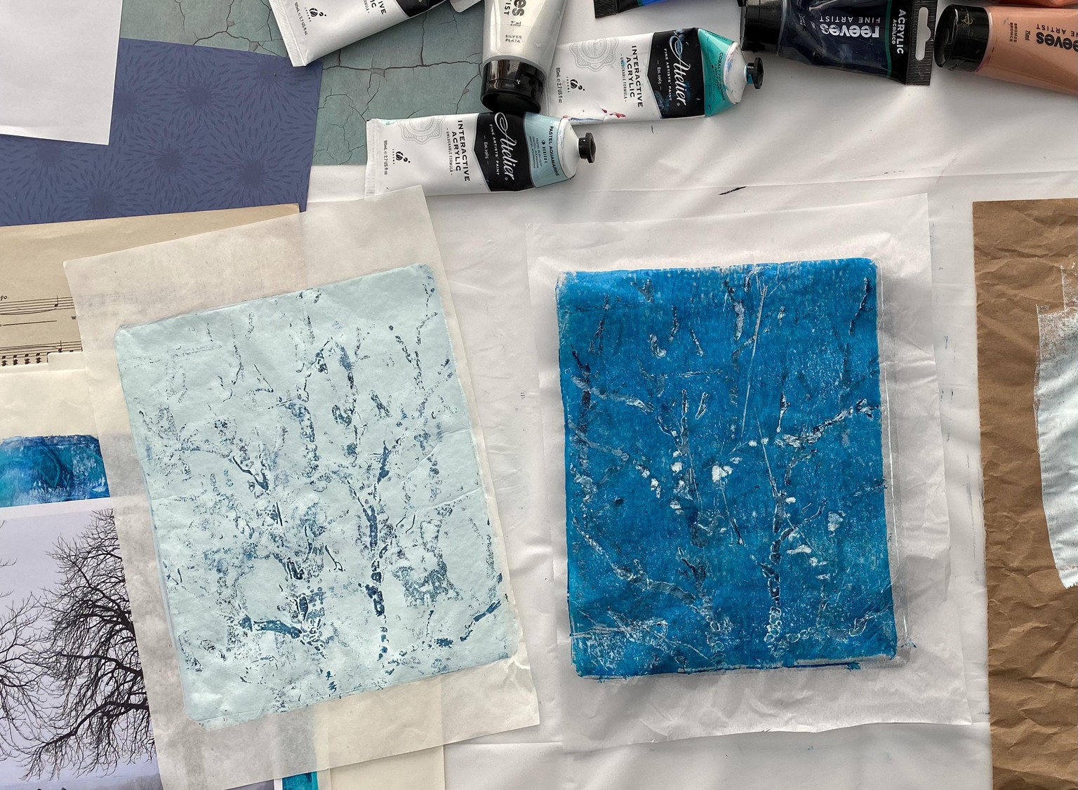 Gelli Print Collage: Abstract Landscape - image 4 - student project