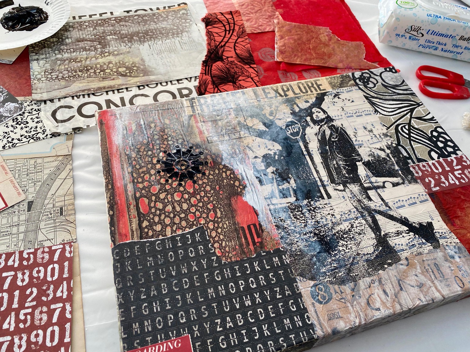 Boarding Pass - Mixed media collage - image 1 - student project
