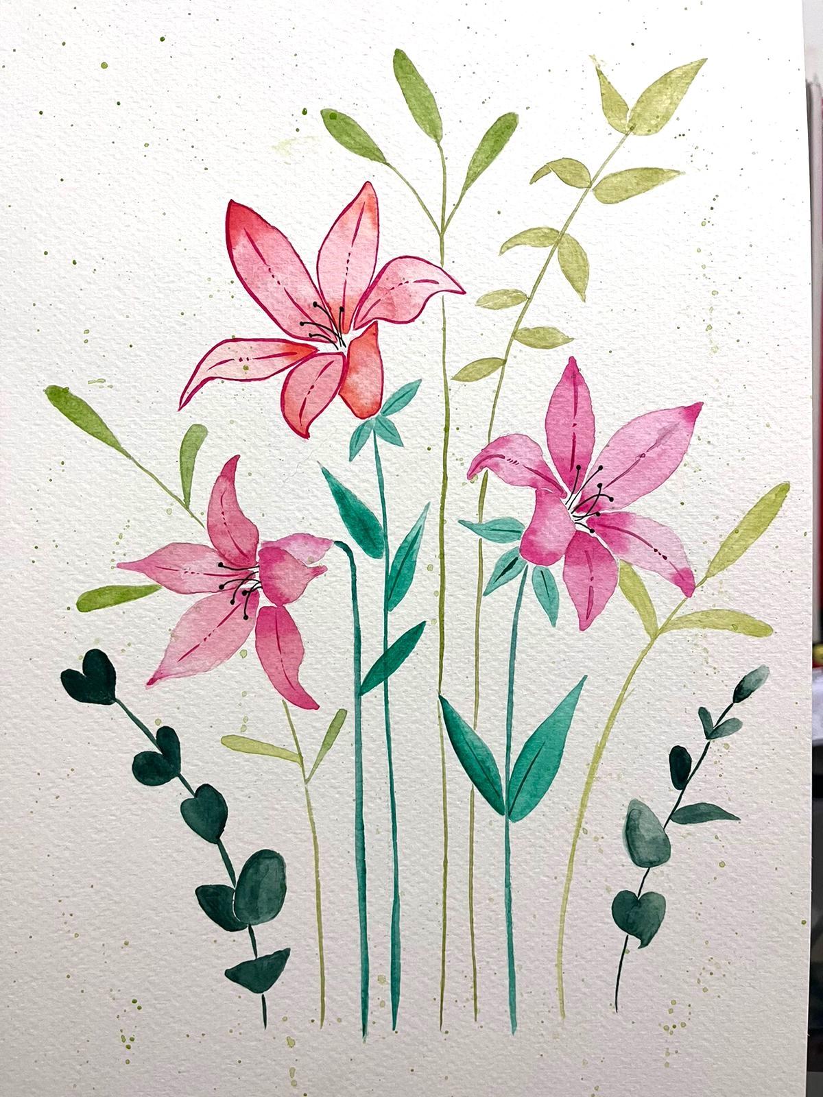 Flores en acuarela - image 1 - student project