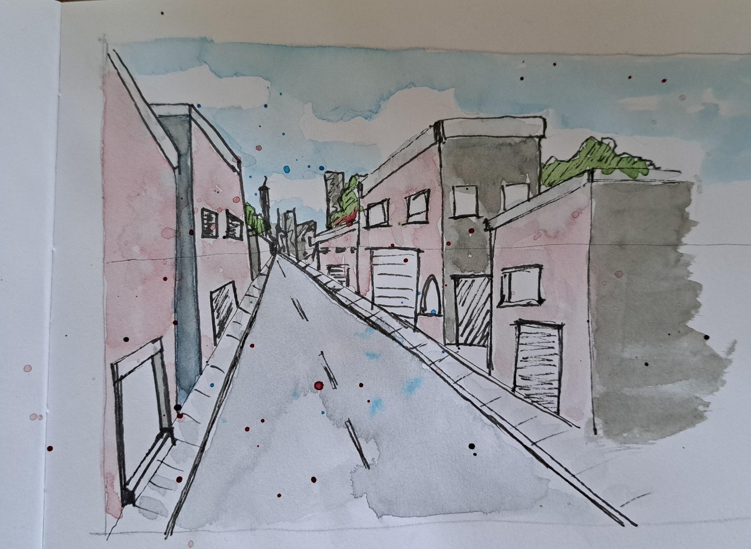 1- and 2 perspective drawing - image 2 - student project