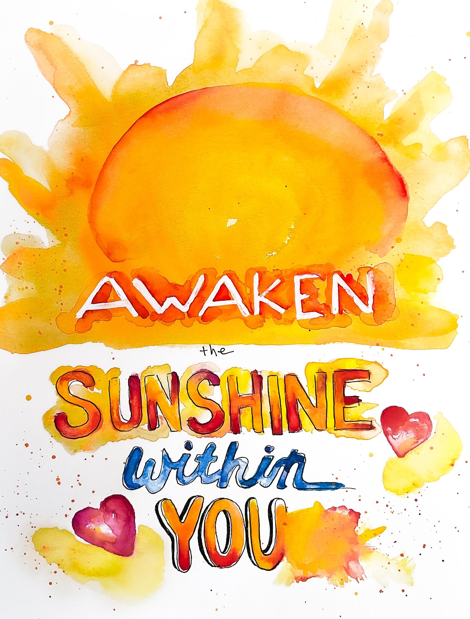 Watercolor lettering - image 1 - student project