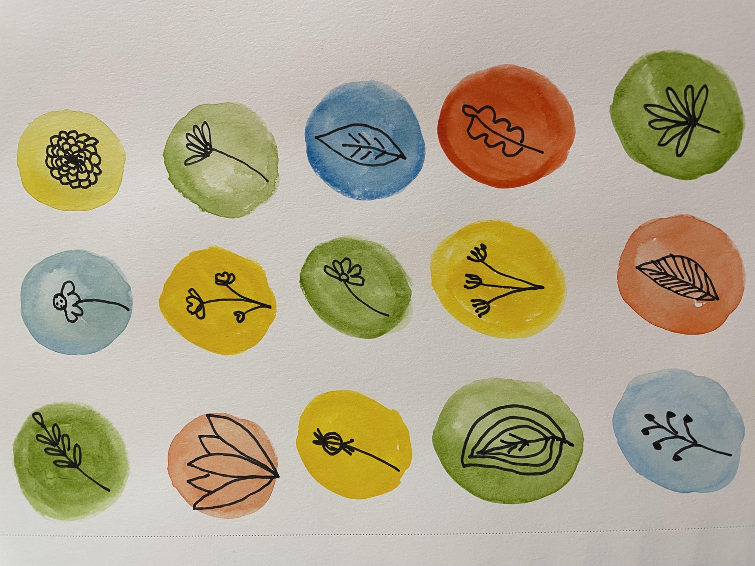 Watercolor Doodles - image 2 - student project