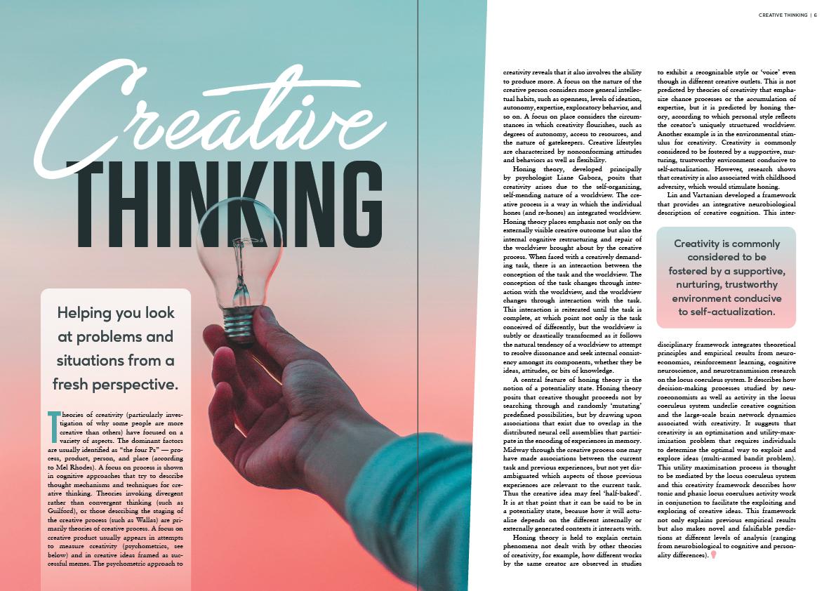 Creative Thinking Layouts - image 1 - student project
