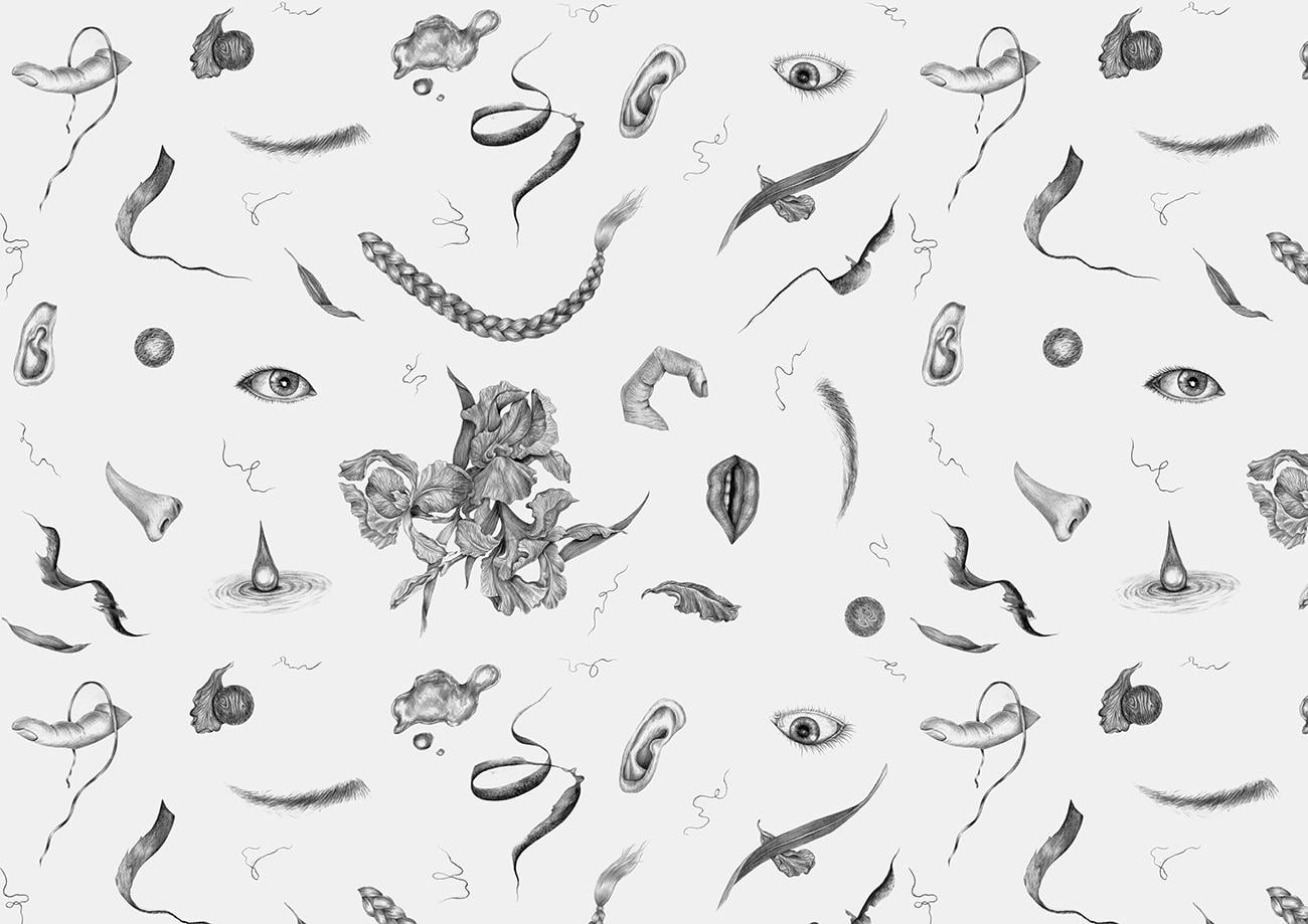 Patterns made out from drawings and watercolors.  - image 1 - student project