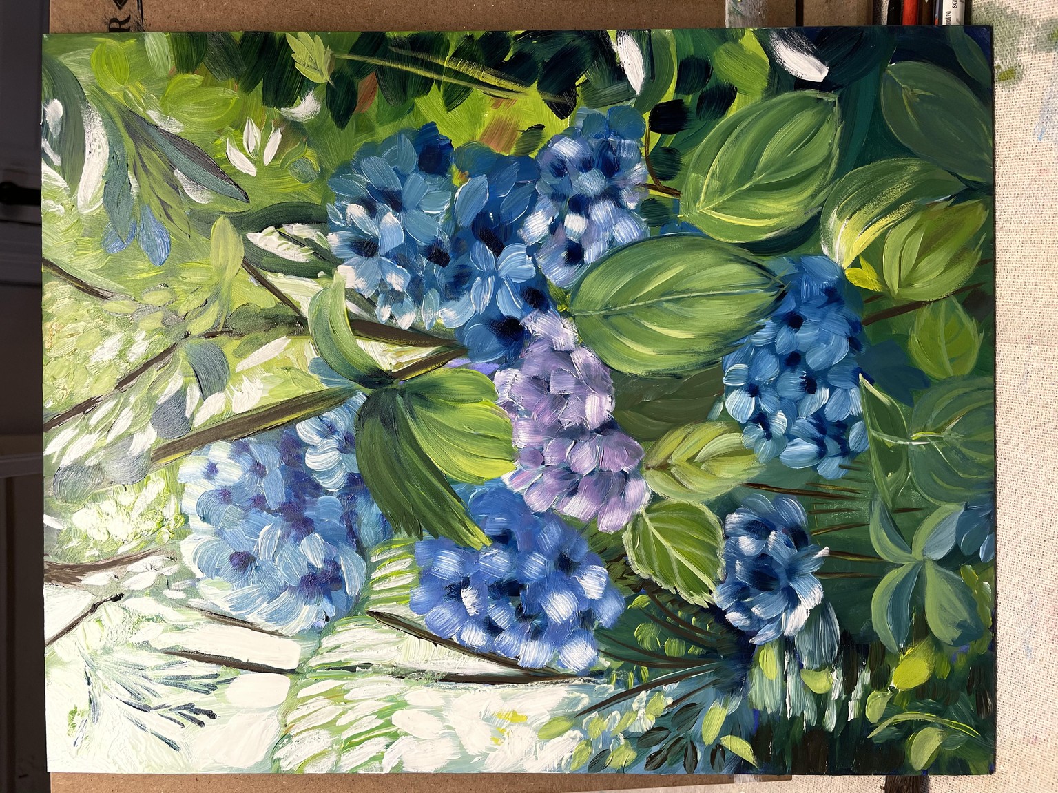 Hydrangeas alla prima - image 1 - student project