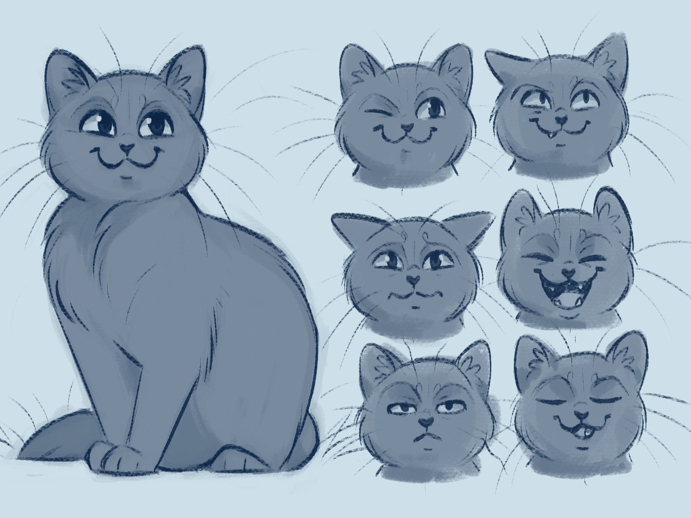 Cat Character Design - image 1 - student project
