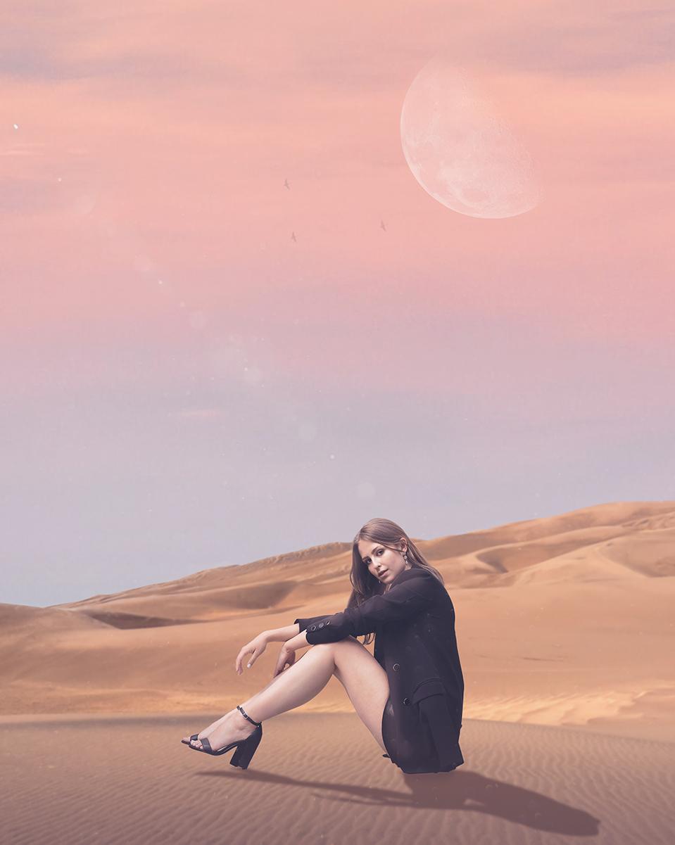 Lady in landscape - image 1 - student project