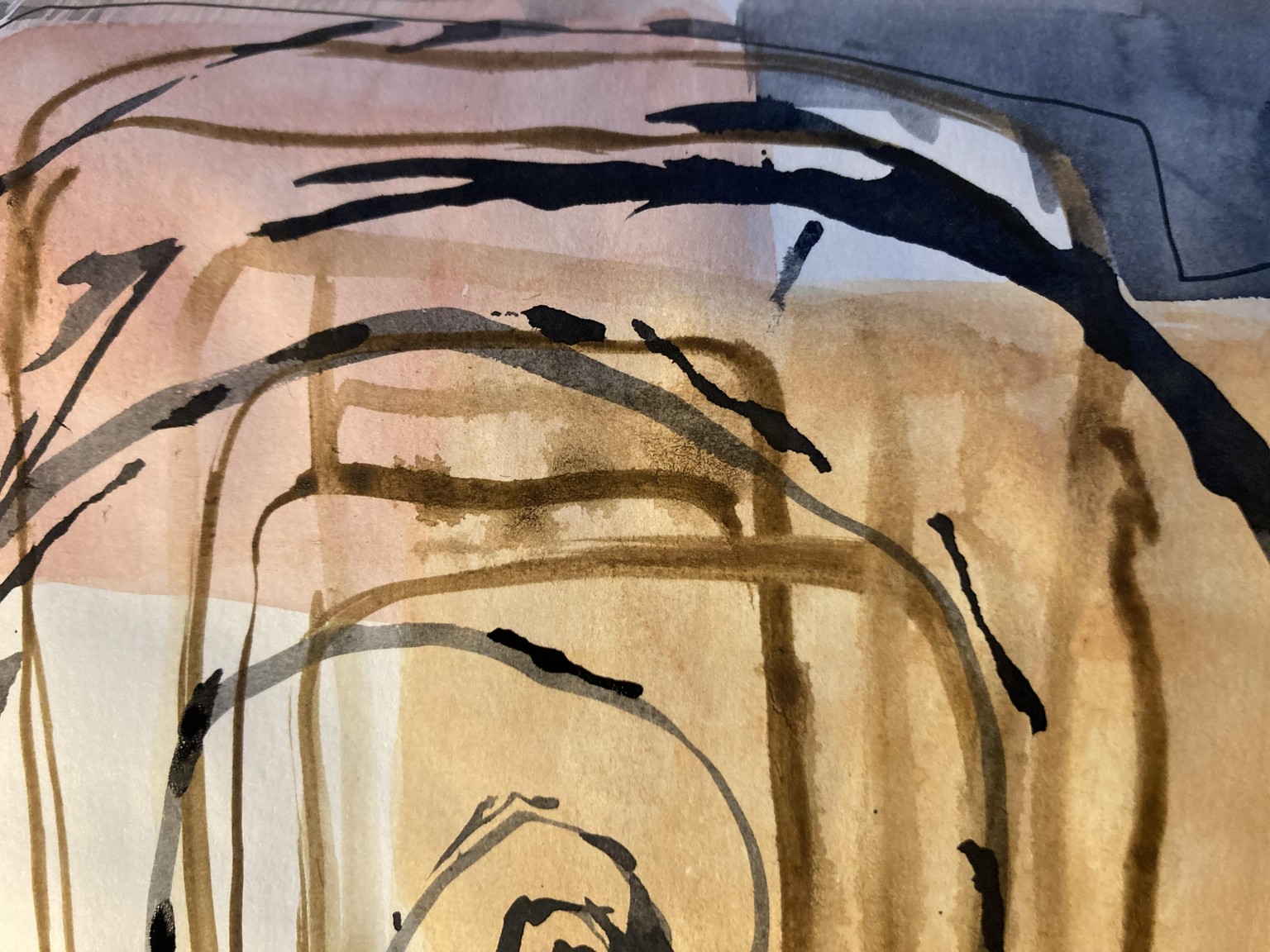 Abstract watercolour painting - image 5 - student project