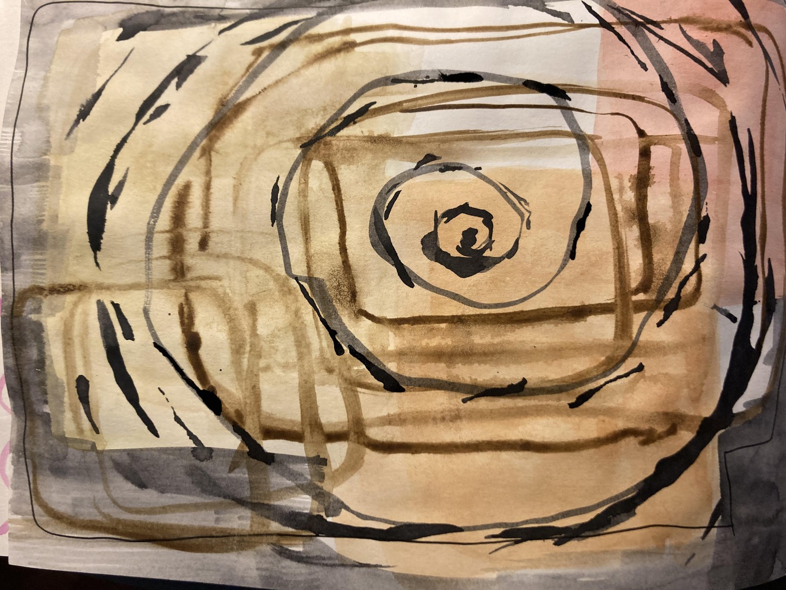 Abstract watercolour painting - image 4 - student project