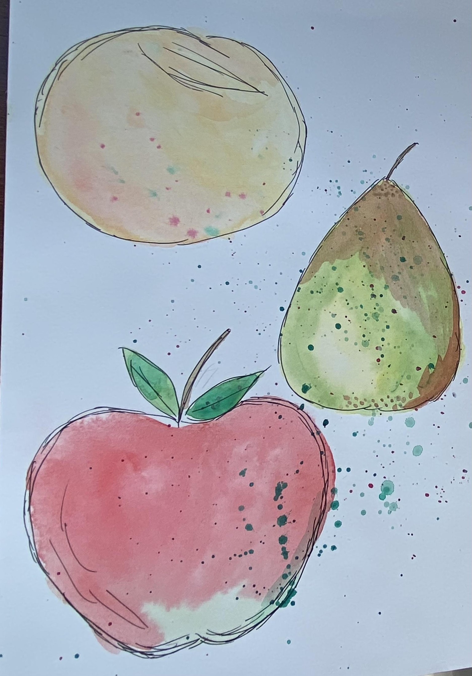 Fun and playful watercolour fruit - image 3 - student project