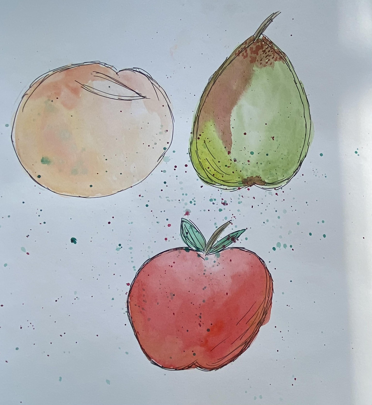 Fun and playful watercolour fruit - image 2 - student project