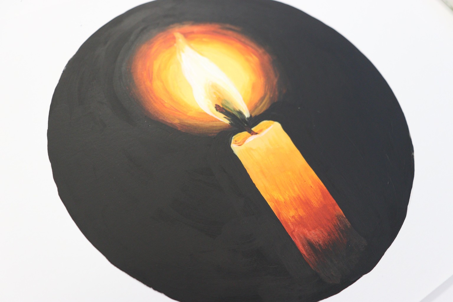 Glowing Candle Painting - image 1 - student project