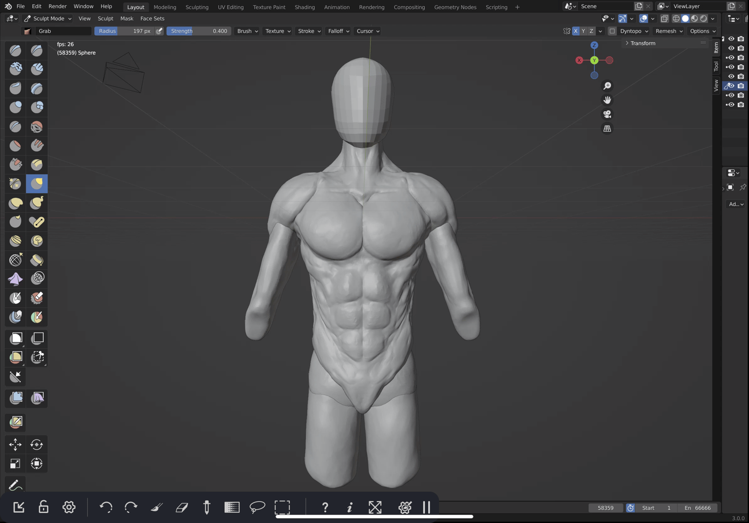 Basic anatomy sculpt - image 2 - student project