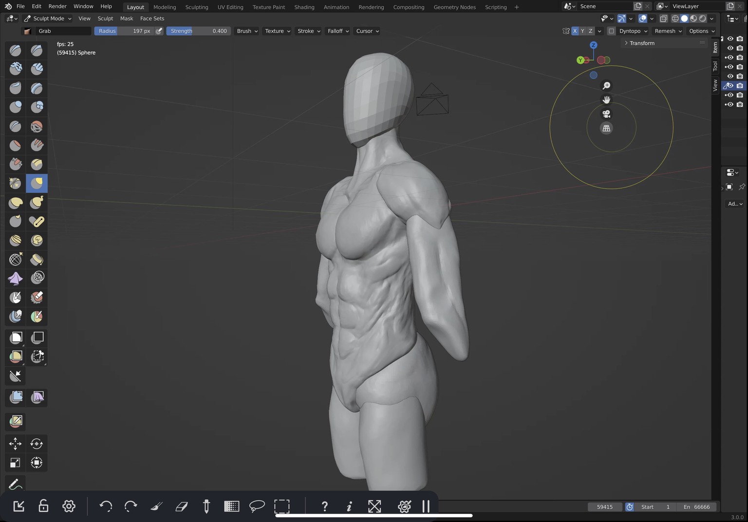 Basic anatomy sculpt - image 1 - student project