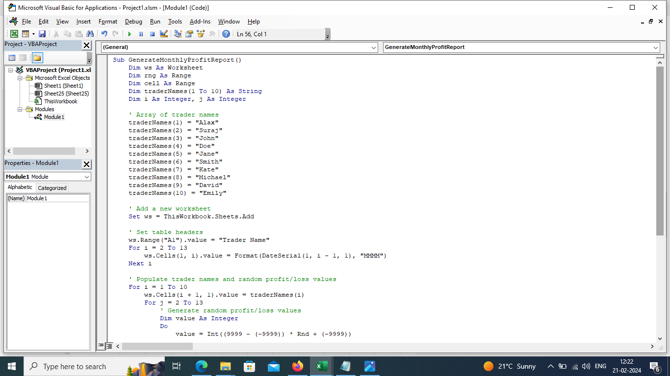 Making Monthly Profit Report For Traders - image 2 - student project