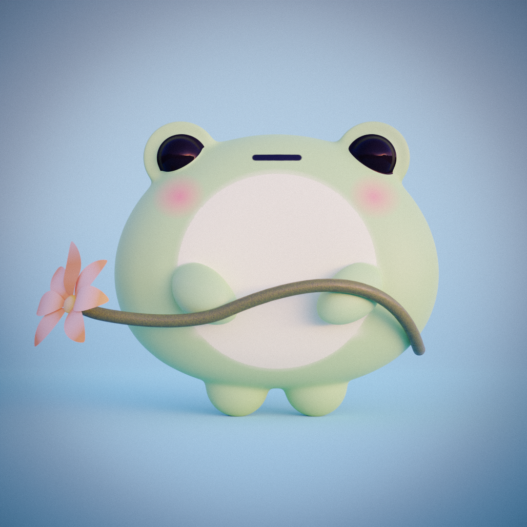 Froggies with Flower :D <3 - image 1 - student project