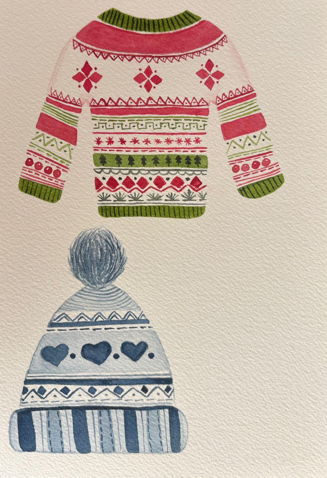 Watercolor Christmas Patterns - image 1 - student project