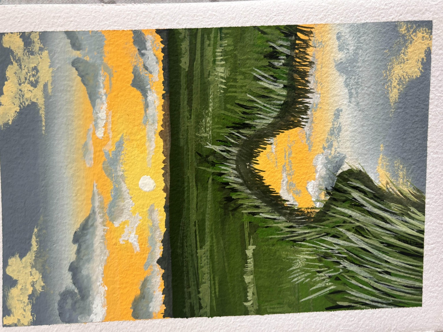 gouache landscapes - image 6 - student project