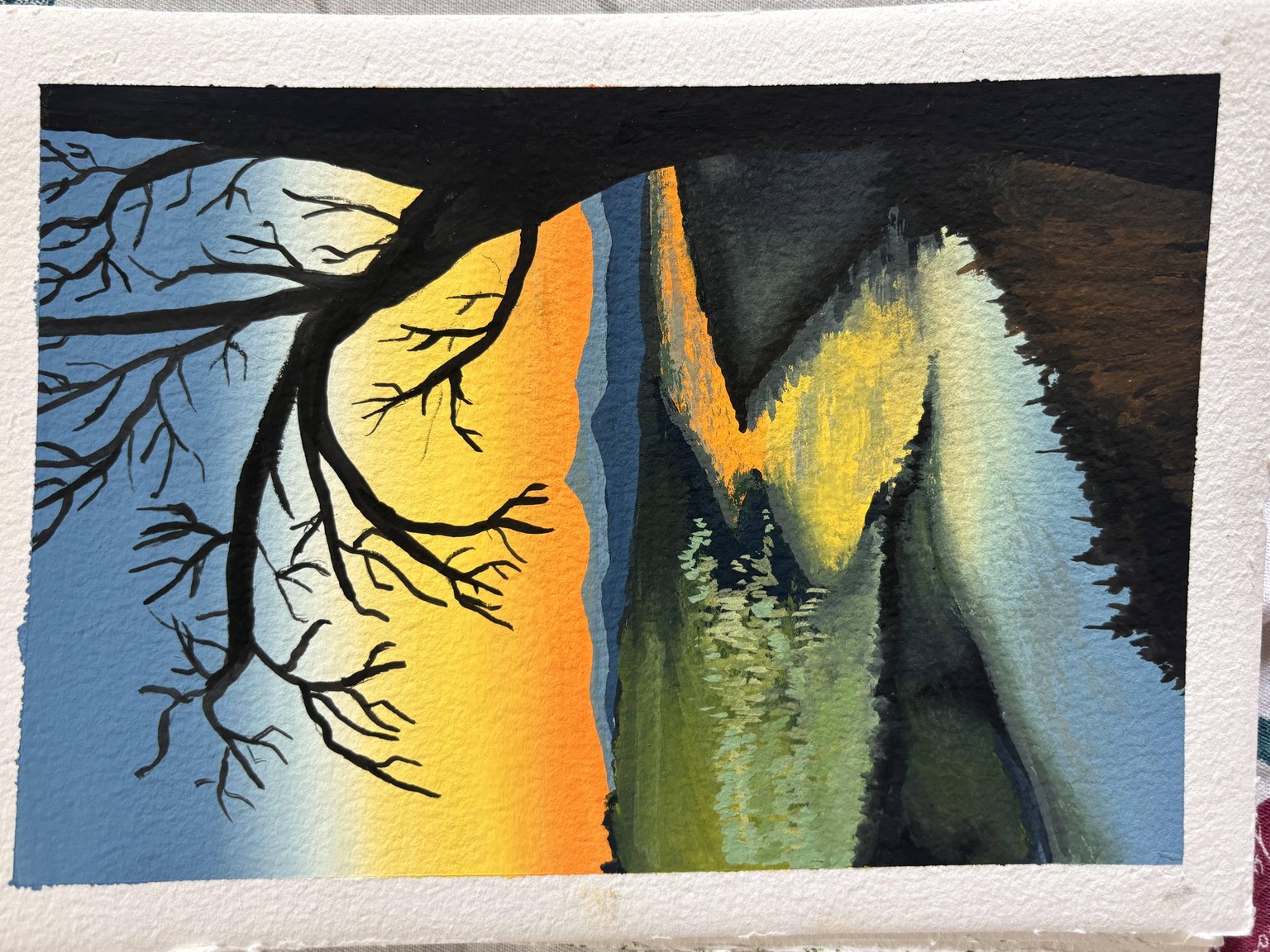 gouache landscapes - image 4 - student project