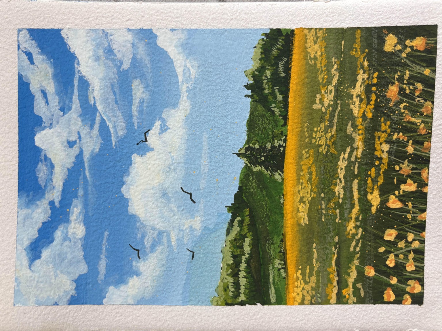 gouache landscapes - image 5 - student project